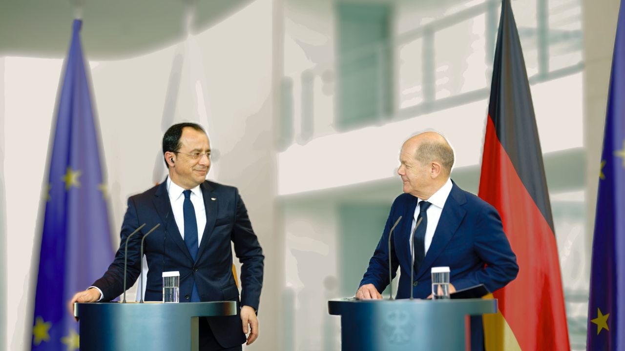 German Chancellor Scholz meets with Cyprus President Nikos Christodoulides