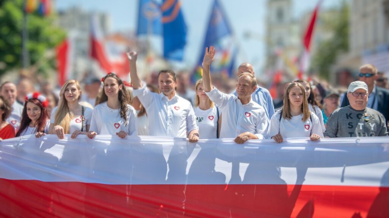 Protests against a "anti-democratic" measure are taking place in Warsaw, Poland