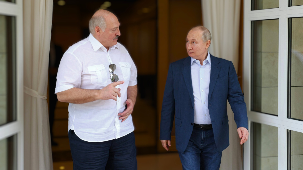 What topics did Vladimir Putin and Lukashenko address when they met in Russia?