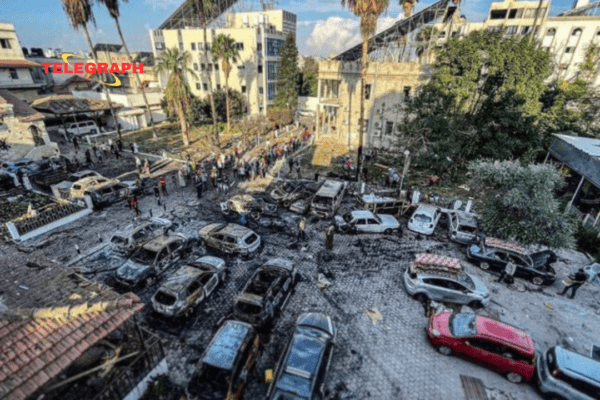 The Aftermath Of The Destruction At The Gaza Baptist Hospital On Wednesday Morning